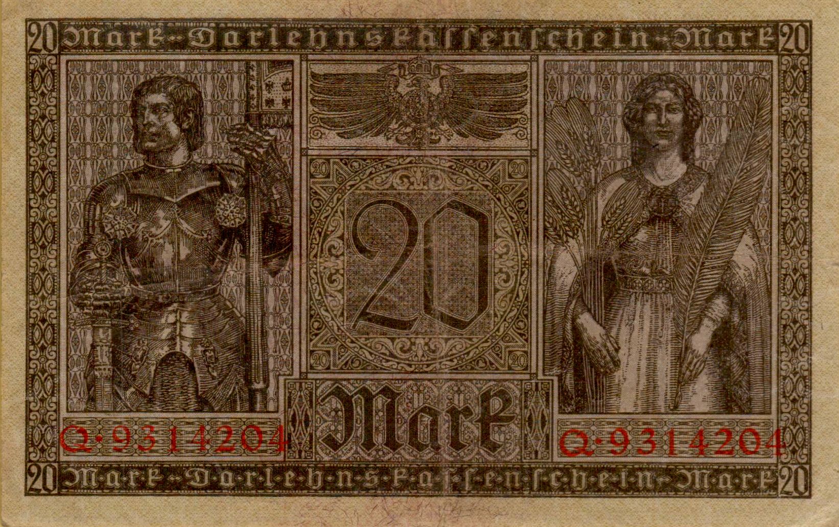 Germany 20 1918 XF+ P-57